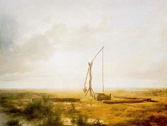 View of the Great Hungarian Plain with Draw Well